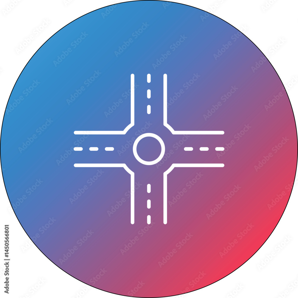 Poster intersection line gradient circle background icon