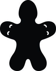 ginger slice silhouette vector on white background 