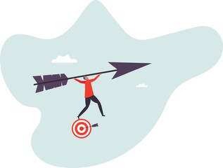 Result oriented business strategy or result driven, professionally set up and achieve business target.character for design.character for design.
