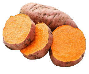Sweet potato harvesting farm fields food natural environment view isolated on transparent background