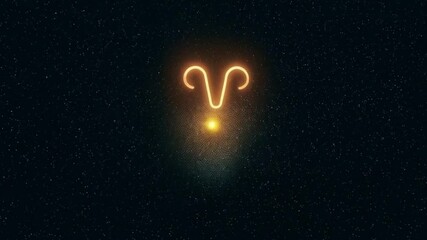 Modern Taurus zodiac sign glowing against a dark cosmic sky, created in a clean and minimalist astrological style.
