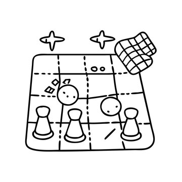 recommend clip art: game board with pieces icon, game board with pieces line art - simple line art of game board with pieces, perfect for game board with pieces logos and icons
