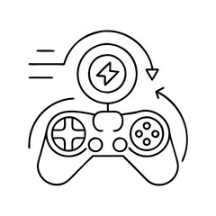 game controller drift icon, game controller drift line art - simple line art of game controller drift, perfect for game controller drift logos and icons