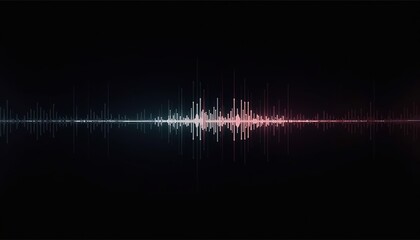 Abstract Sound Wave Visualization in Vibrant Colors Against a Dark Background
