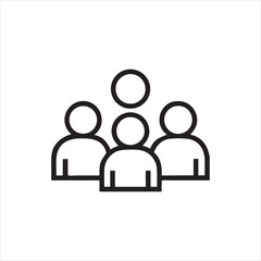 Crowd of People Icon, Group of Users Symbol