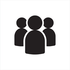Crowd of People Icon, Group of Users Symbol