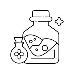 gamer s health potion icon, gamer s health potion line art - simple line art of gamer s health potion, perfect for gamer s health potion logos and icons