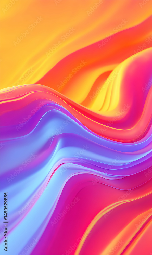 Poster abstract fluid art expression a vibrant display of flowing colors creating an alluring gradient desi