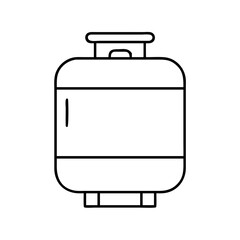 gas grill tank icon, gas grill tank line art - simple line art of gas grill tank, perfect for gas grill tank logos and icons