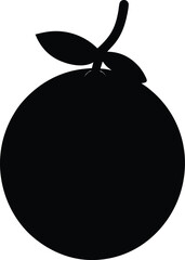 jabuticaba fruit silhouette vector on white 