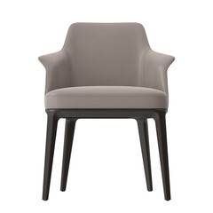 Modern Armchair Front View Isolated
