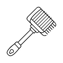 grilling brush icon, grilling brush line art - simple line art of grilling brush, perfect for grilling brush logos and icons