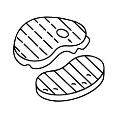 grill marks on meat icon, grill marks on meat line art - simple line art of grill marks on meat, perfect for grill marks on meat logos and icons