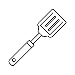 grill scraper tool icon, grill scraper tool line art - simple line art of grill scraper tool, perfect for grill scraper tool logos and icons