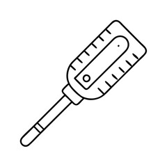grill thermometer icon, grill thermometer line art - simple line art of grill thermometer, perfect for grill thermometer logos and icons
