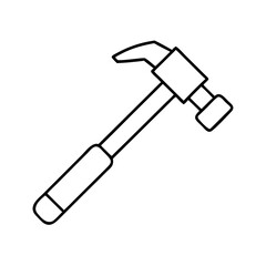 hammer icon, hammer line art - simple line art of hammer, perfect for hammer logos and icons