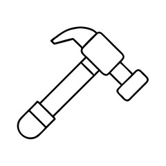 hammer icon, hammer line art - simple line art of hammer, perfect for hammer logos and icons