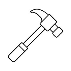 hammer icon, hammer line art - simple line art of hammer, perfect for hammer logos and icons