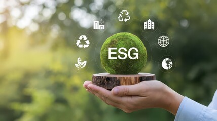 Environmental sustainability concepts presented by hands.