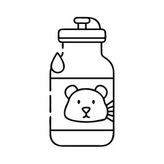 hamster water bottle icon, hamster water bottle line art - simple line art of hamster water bottle, perfect for hamster water bottle logos and icons