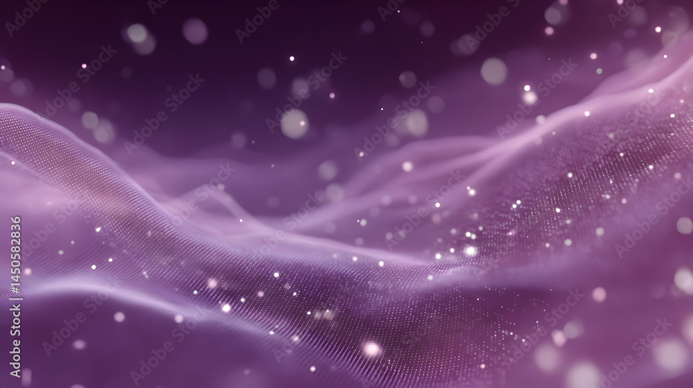 Aufkleber digital landscape with glittering particles creating dreamy and captivating abstract scenery