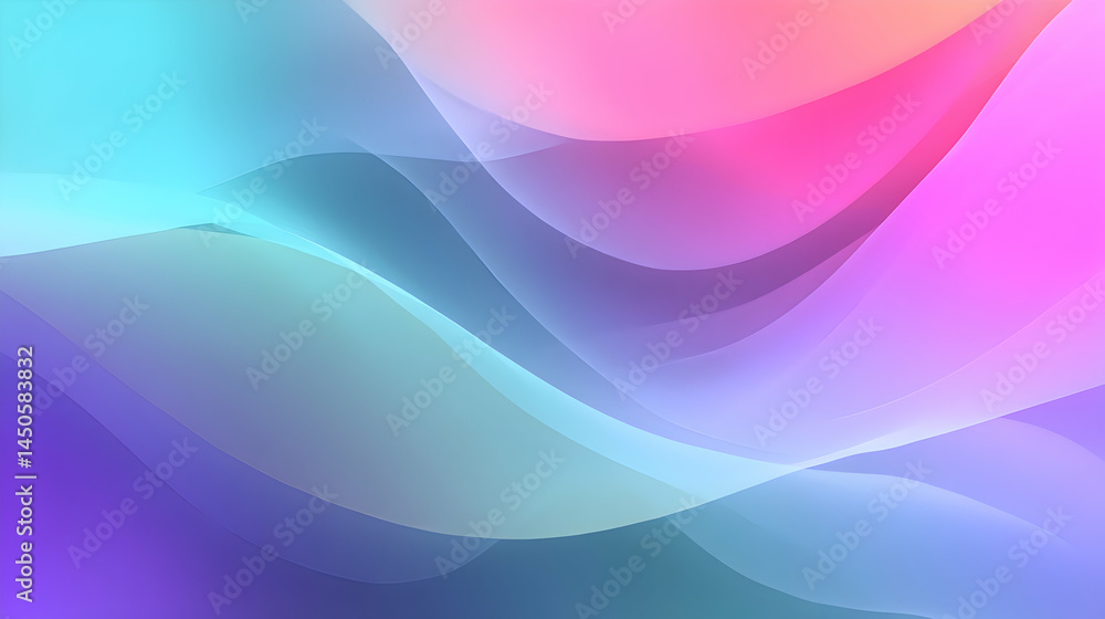 Poster gradient aurora flows beautifully with a colorful and gentle touch producing calming and engaging ar