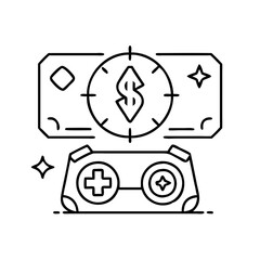 in game currency icon, in game currency line art - simple line art of in game currency, perfect for in game currency logos and icons