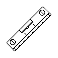 level tool icon, level tool line art - simple line art of level tool, perfect for level tool logos and icons