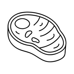 marinated steak icon, marinated steak line art - simple line art of marinated steak, perfect for marinated steak logos and icons