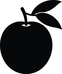 loquat fruit silhouette vector on white background 