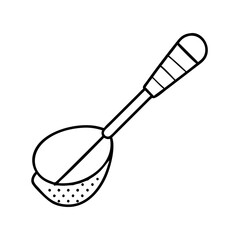 mixing spoon icon, mixing spoon line art - simple line art of mixing spoon, perfect for mixing spoon logos and icons