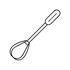 mixing spoon icon, mixing spoon line art - simple line art of mixing spoon, perfect for mixing spoon logos and icons