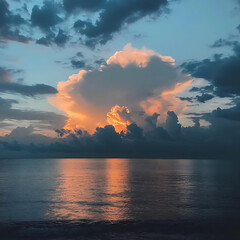 sunset over the ocean