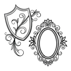 Oval, Shield and Circle Frames