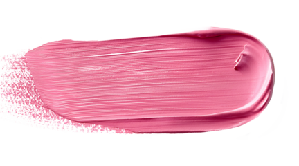 pink paint brush stroke isolated on transparent background