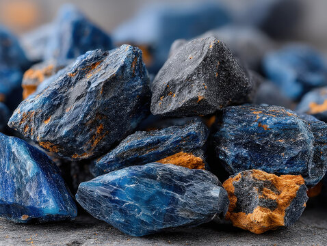A detailed image of cobalt ore samples
