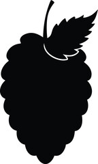 mulberry silhouette vector icon on white 