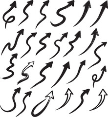 Hand drawn arrow vector illustration