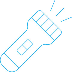 Flashlight icon single vector illustration