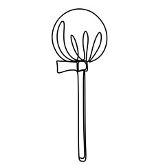 Lollipop stick in one continuous line drawing