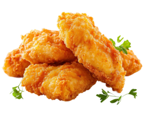 Fried chicken delight restaurant kitchen food casual dining isolated on transparent background