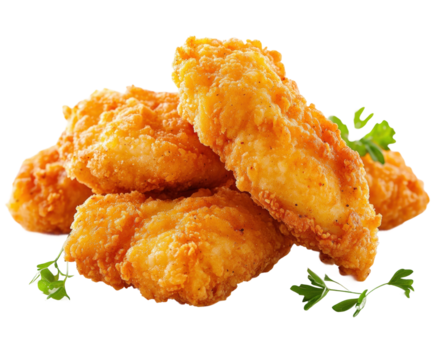 Fried chicken delight restaurant kitchen food casual dining isolated on transparent background