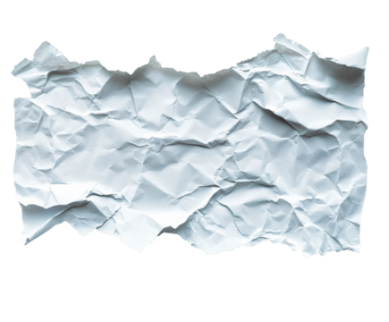 Crumpled paper texture creative design digital minimalist style isolated on transparent background