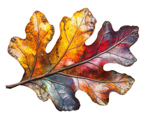 Vibrant autumn leaf nature gallery decorative piece colorful display view isolated on transparent background
