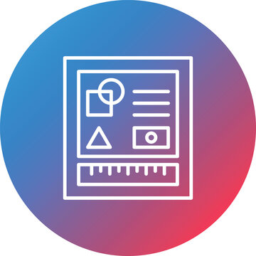 Prototype Line Gradient Circle Background Icon