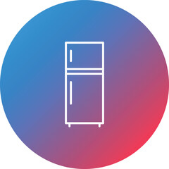 Fridge Line Gradient Circle Background Icon