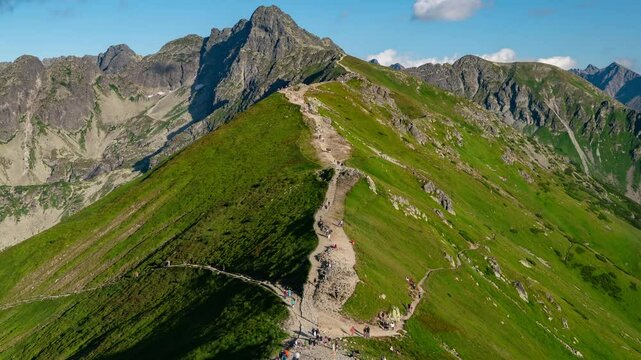 Scenic Timelapse of Clouds over Kasper Peak - Tatra Summer Hike