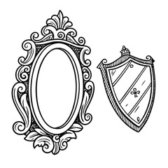 Obraz premium Oval, Shield and Circle Frames