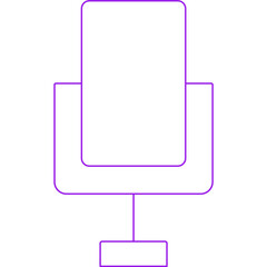 Mic icon single vector illustration
