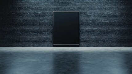 Dark Alleyway with Blank Billboard Mockup